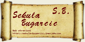 Sekula Bugarčić vizit kartica